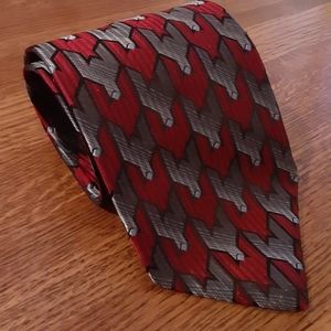 Robert Talbott red and silver silk tie